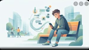Иллюстрация, изображающая первые признаки алкоголизма у подростков в современном стиле для статьи клиники